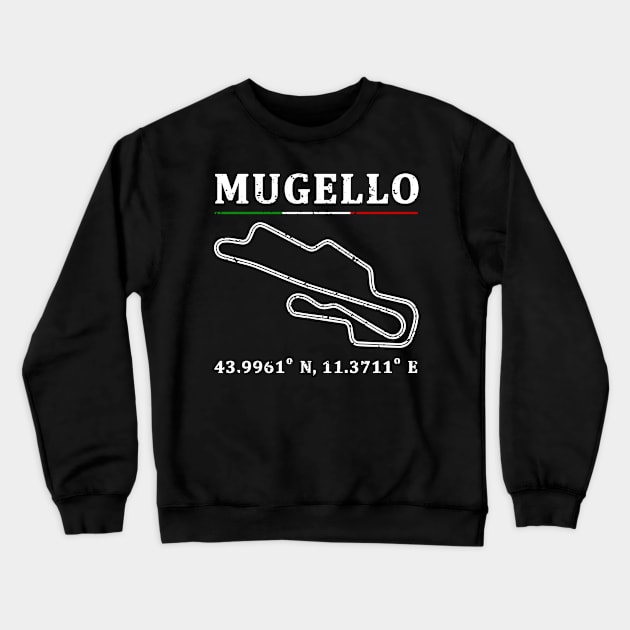 Mugello Racing Circuit Crewneck Sweatshirt by Mandra